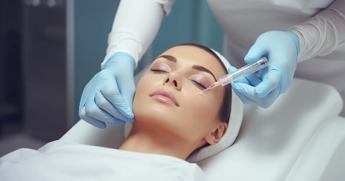 A Women Receiving Biostimulators Injections in Mandeville, LA
